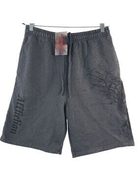 NEW Affliction Red Label Men's Catharsis Shorts Large Gray Tree Print Quilted